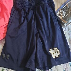 Under Armour Dark Blue Shorts with Notre Dame Logo